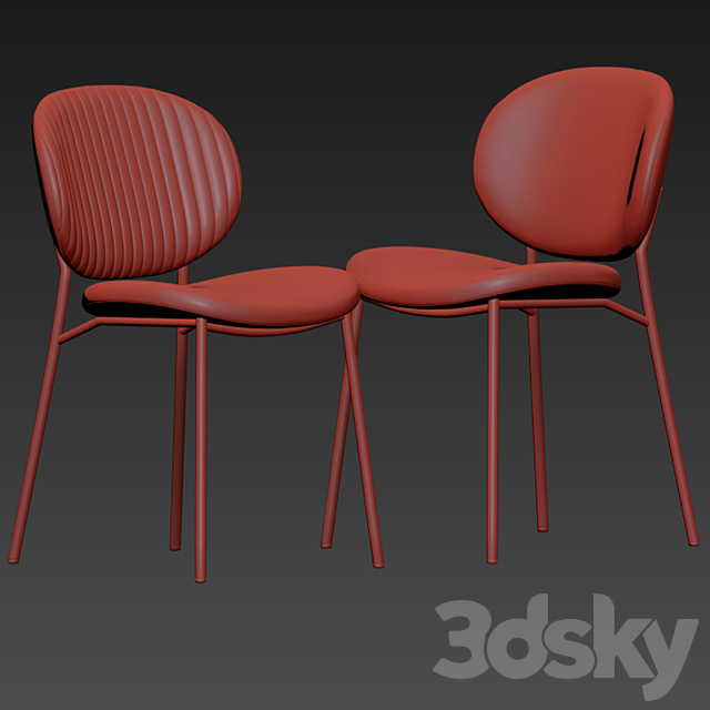 Calligaris Ines Dining Chair 3DS Max Model - thumbnail 4