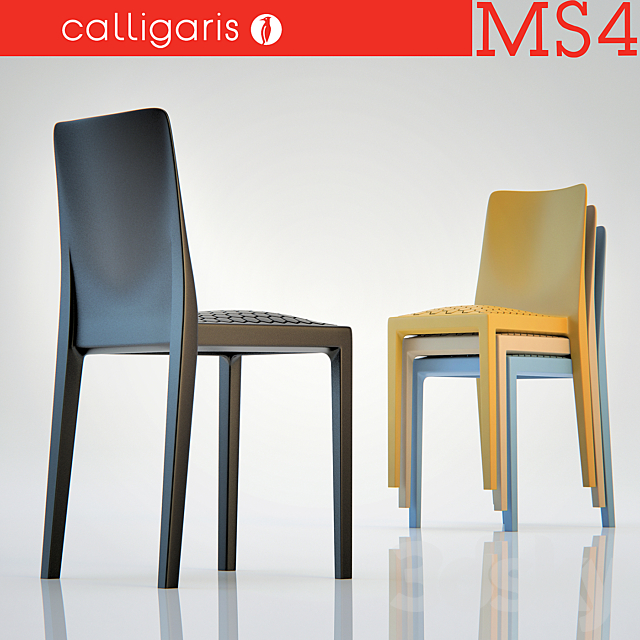 Calligaris MS4 chair 3DS Max Model - thumbnail 2