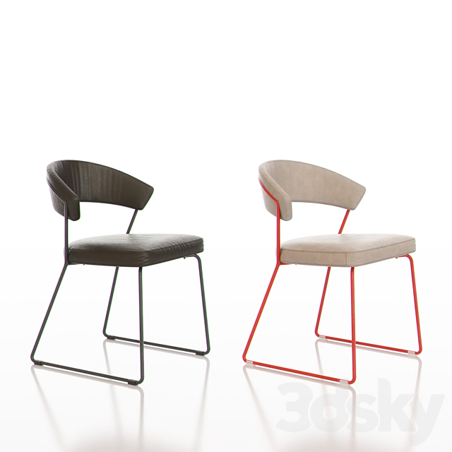 CALLIGARIS NEW YORK Metal Chair CS1022 3DS Max Model - thumbnail 2