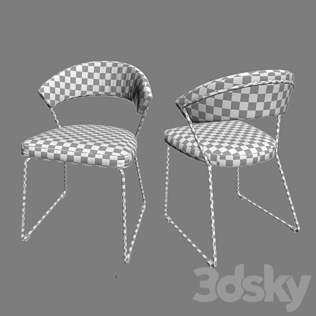 CALLIGARIS NEW YORK Metal Chair CS1022 3DS Max Model - thumbnail 3