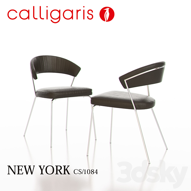 Calligaris NEW YORK Metal Chair CS1084 3ds Max - thumbnail 1