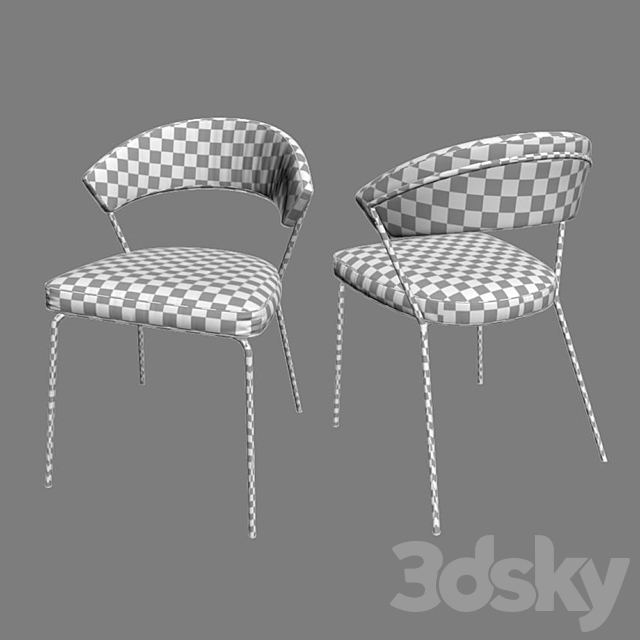 Calligaris NEW YORK Metal Chair CS1084 3ds Max - thumbnail 2