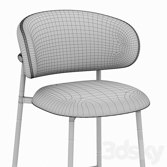 Calligaris Oleandro Barstool 3DS Max Model - thumbnail 3