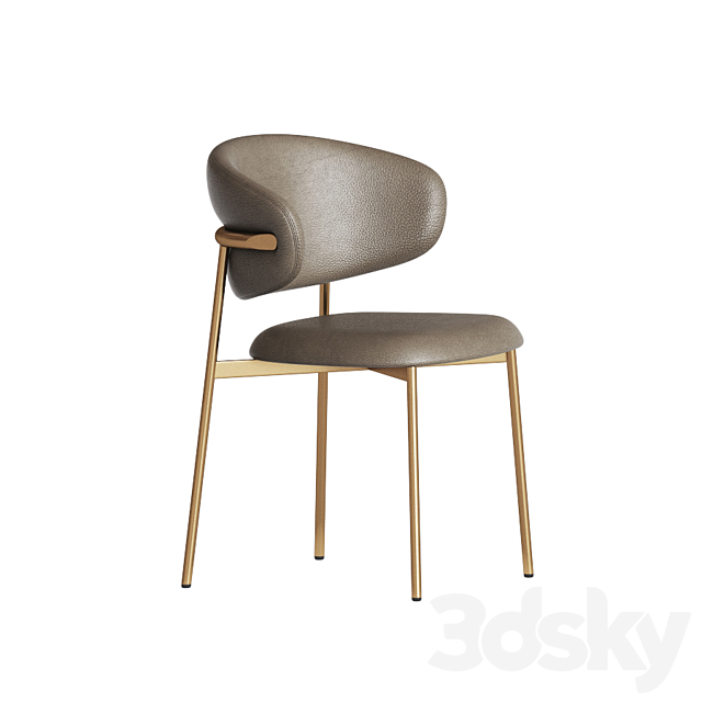 Calligaris Oleandro Dining Chair 3DS Max Model - thumbnail 2