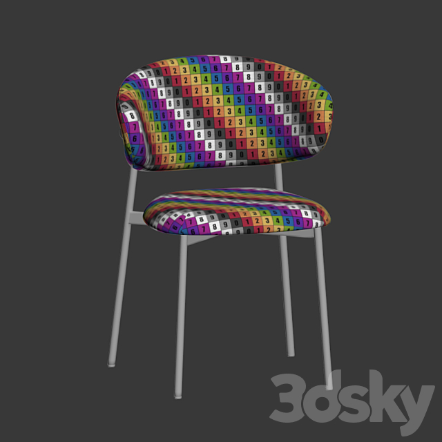 Calligaris Oleandro Dining Chair 3DS Max Model - thumbnail 5