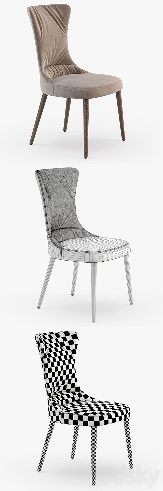 Calligaris Rosemary chair 3DSMax File - thumbnail 3