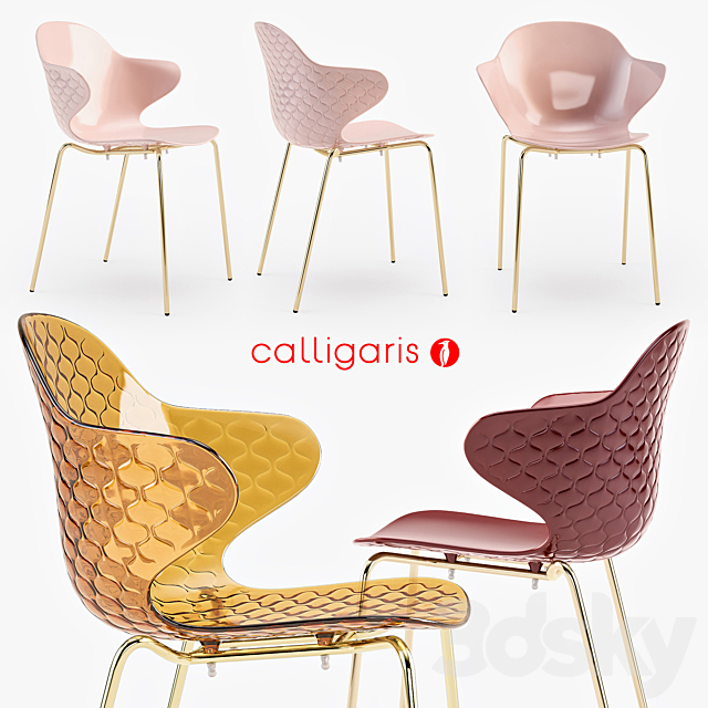 Calligaris Saint Tropez chair 3DSMax File - thumbnail 1