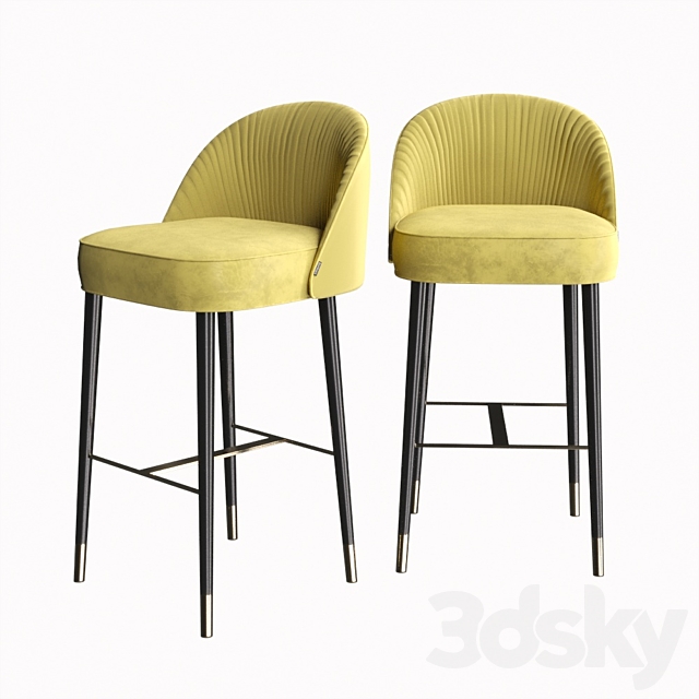 Camille bar chair 3DSMax File - thumbnail 1