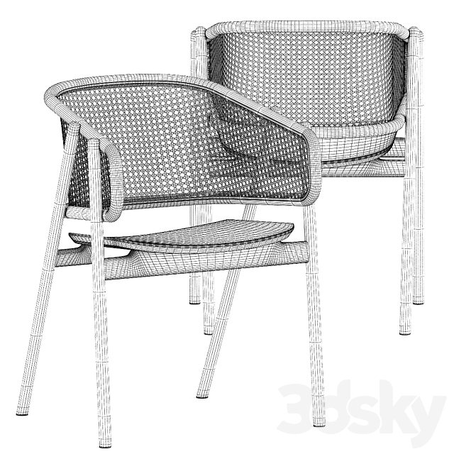 CANE ARMCHAIR – 01 3DSMax File - thumbnail 3