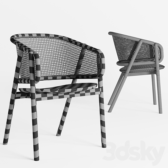 Cane Chair Casey by Cane Collection 3DSMax File - thumbnail 2