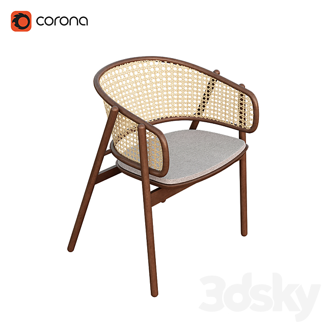 Cane chair – corona renderer 3DS Max Model - thumbnail 3