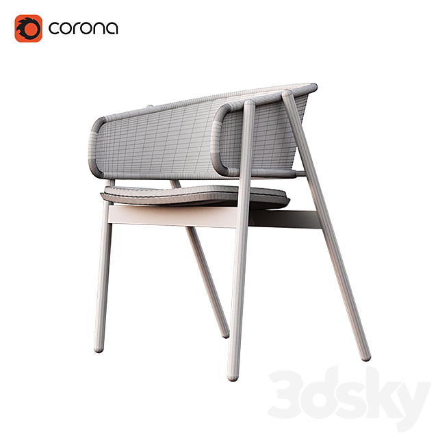 Cane chair – corona renderer 3DS Max Model - thumbnail 4