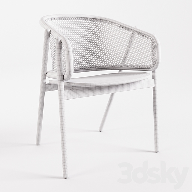 Cane Collection Rattan Armchair 3ds Max - thumbnail 2