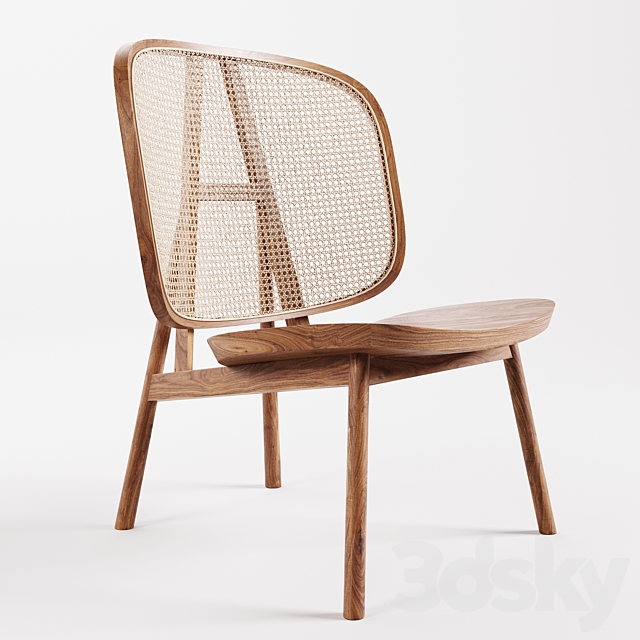 Cane Collection Rattan Lounge Chair 3DSMax File - thumbnail 1