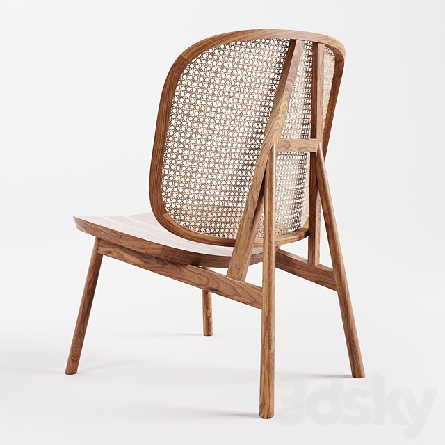 Cane Collection Rattan Lounge Chair 3DSMax File - thumbnail 4