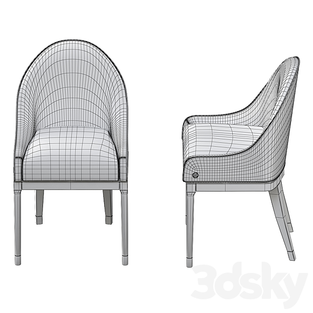 CANNES Montenapoleone Chairs 3ds Max - thumbnail 2