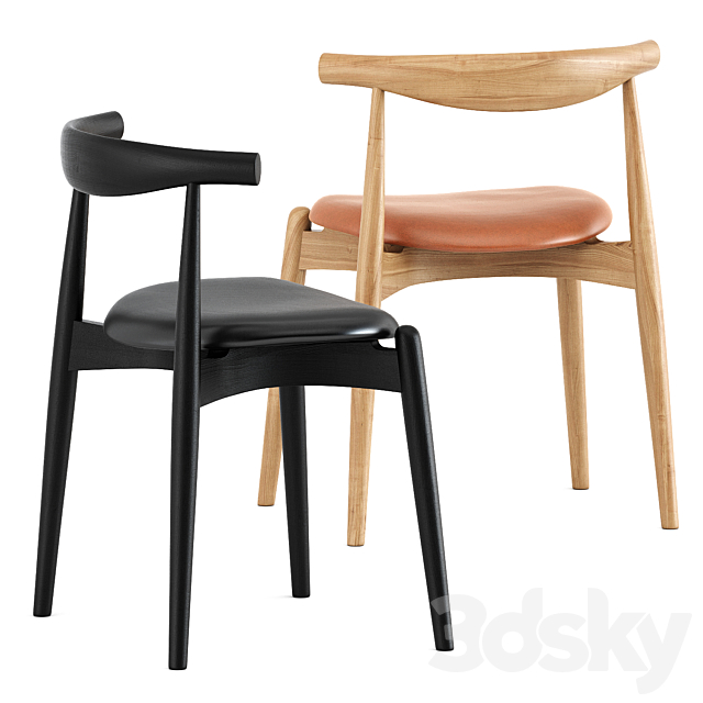 Carl Hansen CH20 Elbow chair 3DS Max Model - thumbnail 2