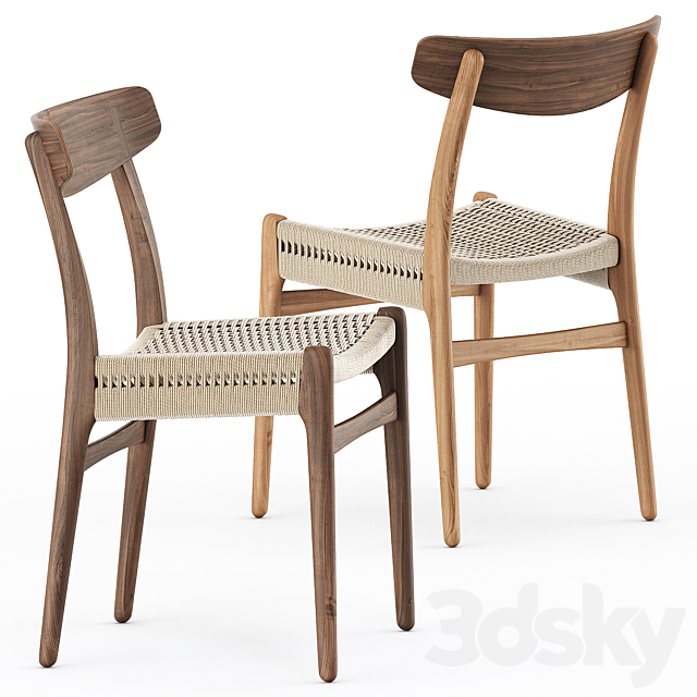 Carl Hansen CH23 chair 3DS Max Model - thumbnail 2