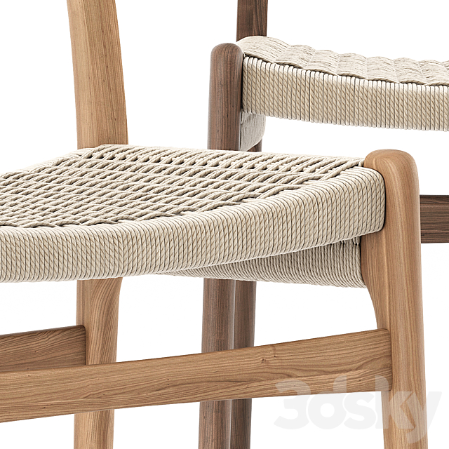 Carl Hansen CH23 chair 3DS Max Model - thumbnail 3