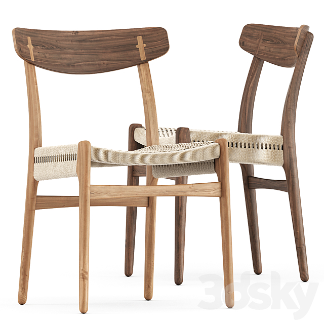 Carl Hansen CH23 chair 3DS Max Model - thumbnail 5