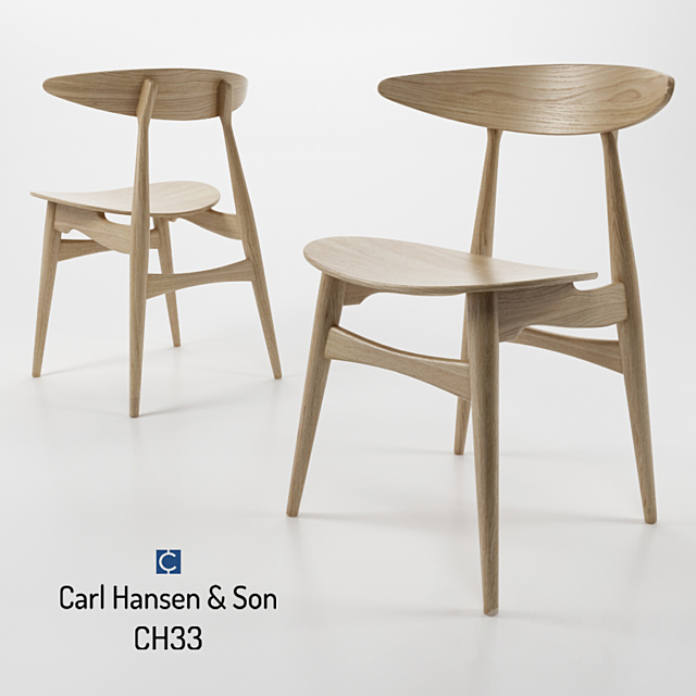 Carl Hansen & Son CH33 3ds Max - thumbnail 1