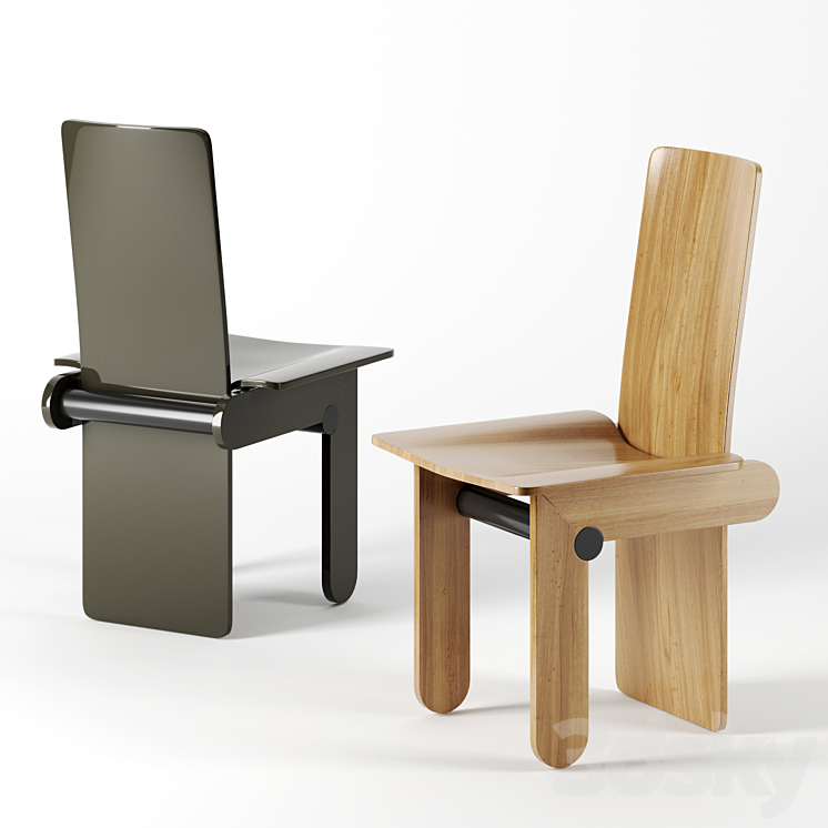 Carlo Scarpa Dining Chairs for Gavina – 1974 3DS Max Model - thumbnail 1