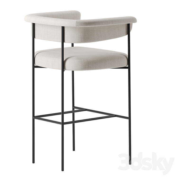 Carrie Bar Stool by Burke Decor 3DS Max Model - thumbnail 2
