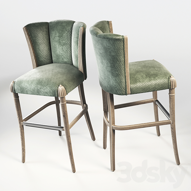 CASABLANCA bar chair 3DSMax File - thumbnail 2