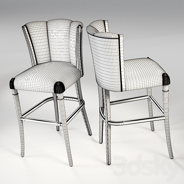 CASABLANCA bar chair 3DSMax File - thumbnail 3