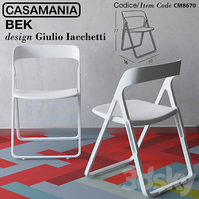 Casamania_Bek_Folding_Chair. design by Giulio Iacchetti 3DSMax File - thumbnail 1