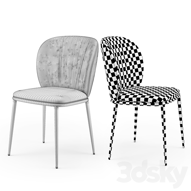 Cattelan Italia Chrishell ML chair 3DS Max Model - thumbnail 4