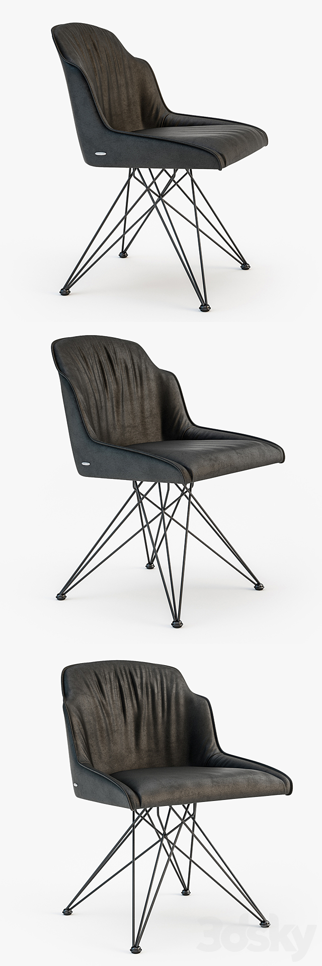 Cattelan Italia Flaminia chair 3DSMax File - thumbnail 2