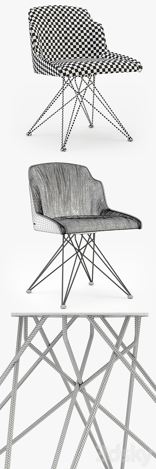 Cattelan Italia Flaminia chair 3DSMax File - thumbnail 3