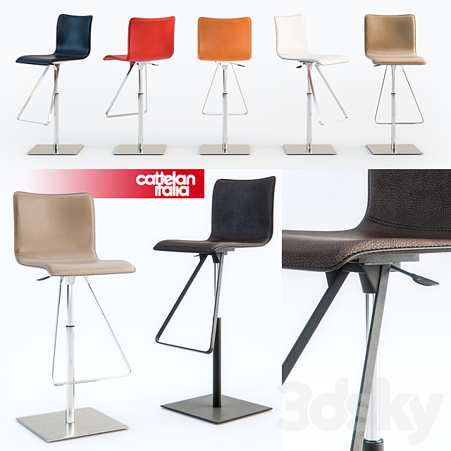 Cattelan Italia Toto stool 3DSMax File - thumbnail 1