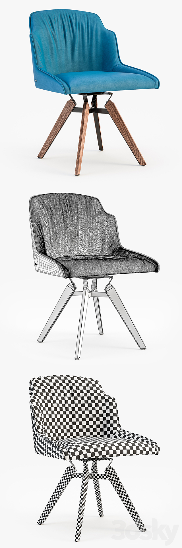 Cattelan Italia Tyler chair 3DSMax File - thumbnail 3