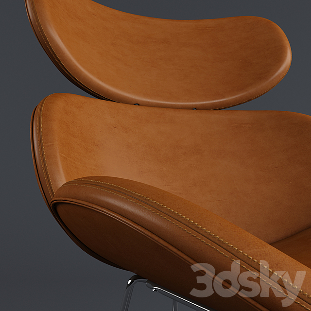 Cazar Lounge Chair 3DS Max Model - thumbnail 2