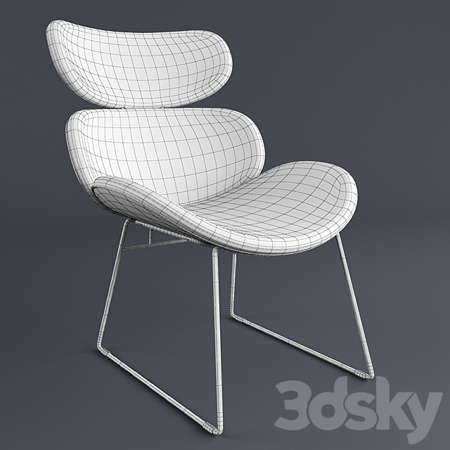 Cazar Lounge Chair 3DS Max Model - thumbnail 3