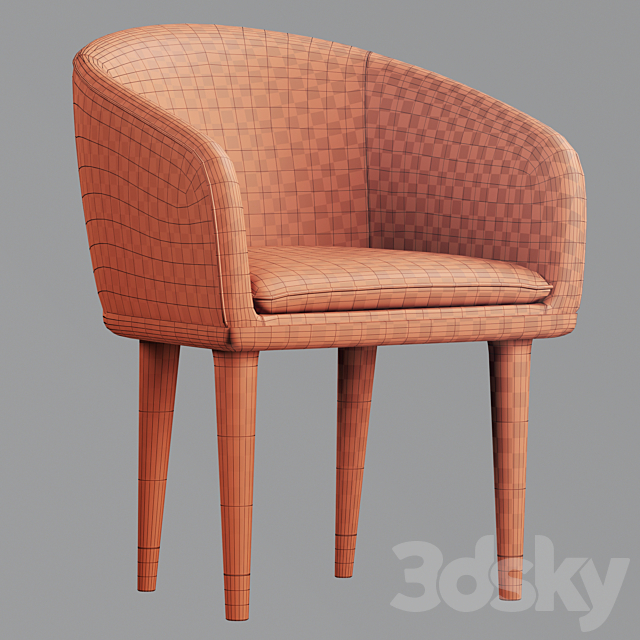 CB2 Viceroy Chair 3DS Max Model - thumbnail 5