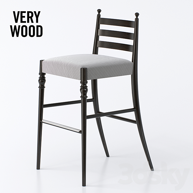 CENTURY 16 Upholstered counter stool 3DSMax File - thumbnail 1