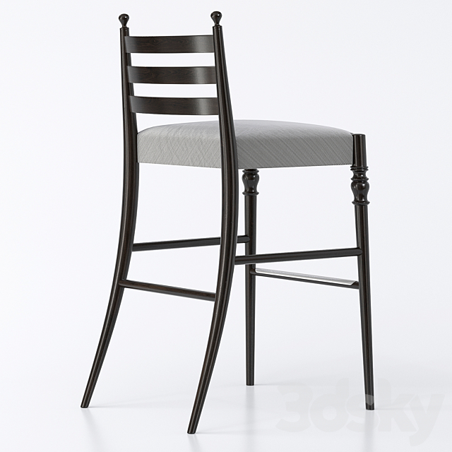 CENTURY 16 Upholstered counter stool 3DSMax File - thumbnail 2