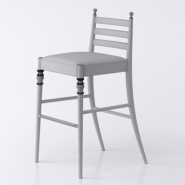 CENTURY 16 Upholstered counter stool 3DSMax File - thumbnail 3