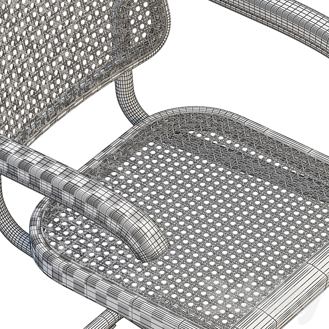 Cesca Chairs B 32 by Marcel Breuer (2 options) 3DS Max Model - thumbnail 5