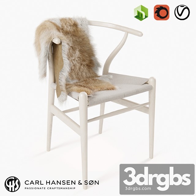 Ch24 wishbone chair 2 3dsmax Download - thumbnail 1