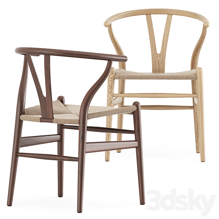 CH24 Wishbone chair by Carl Hansen 3DS Max - thumbnail 2