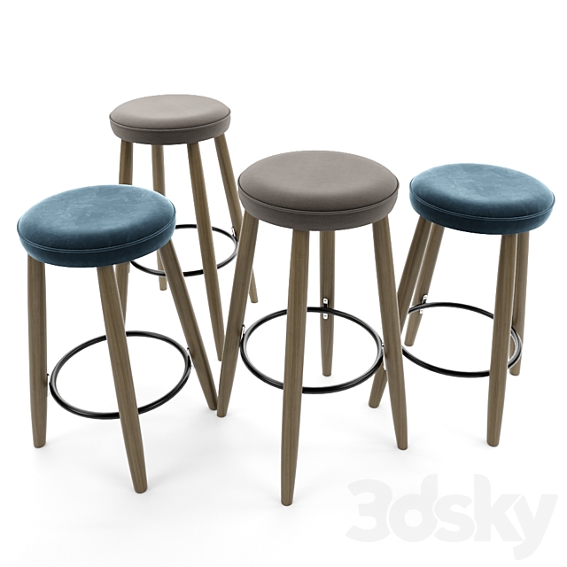 CH56 Carl Hansen & Søn Bar Stool & counter stool 3DSMax File - thumbnail 2