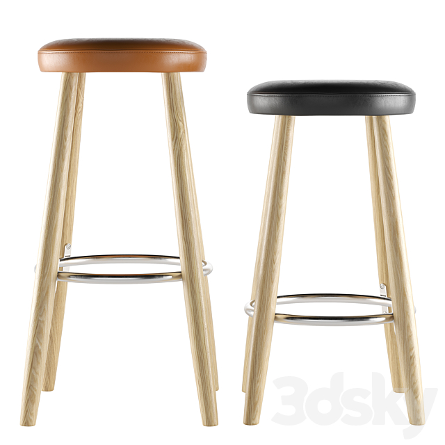 CH56 & CH58 Bar Stool _ Carl Hansen 3DSMax File - thumbnail 2