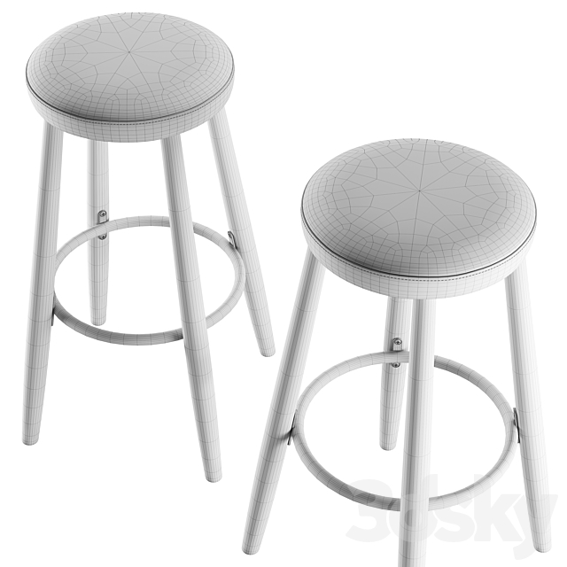 CH56 & CH58 Bar Stool _ Carl Hansen 3DSMax File - thumbnail 4