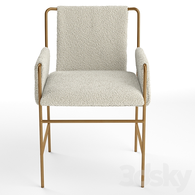 Chahan Fur Dining Chair 3ds Max - thumbnail 2