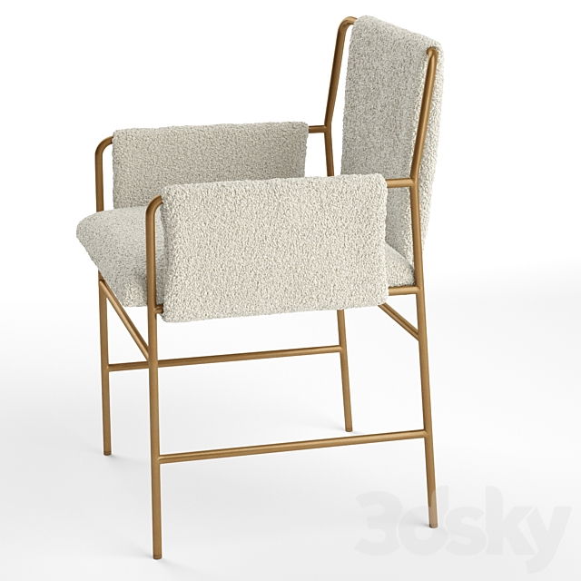 Chahan Fur Dining Chair 3ds Max - thumbnail 3