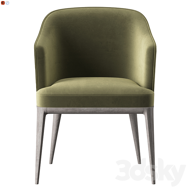 Chair 01 – Velor (Green) 3DS Max Model - thumbnail 2